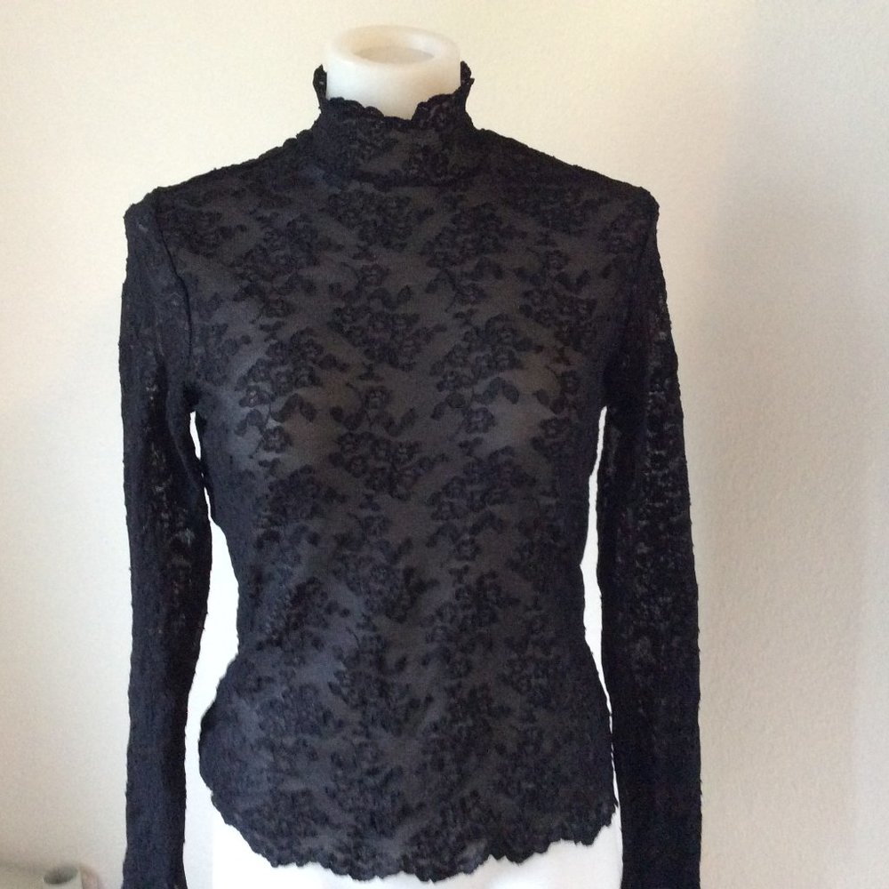 Boston Proper, stretchy, sexy mock turtle neck